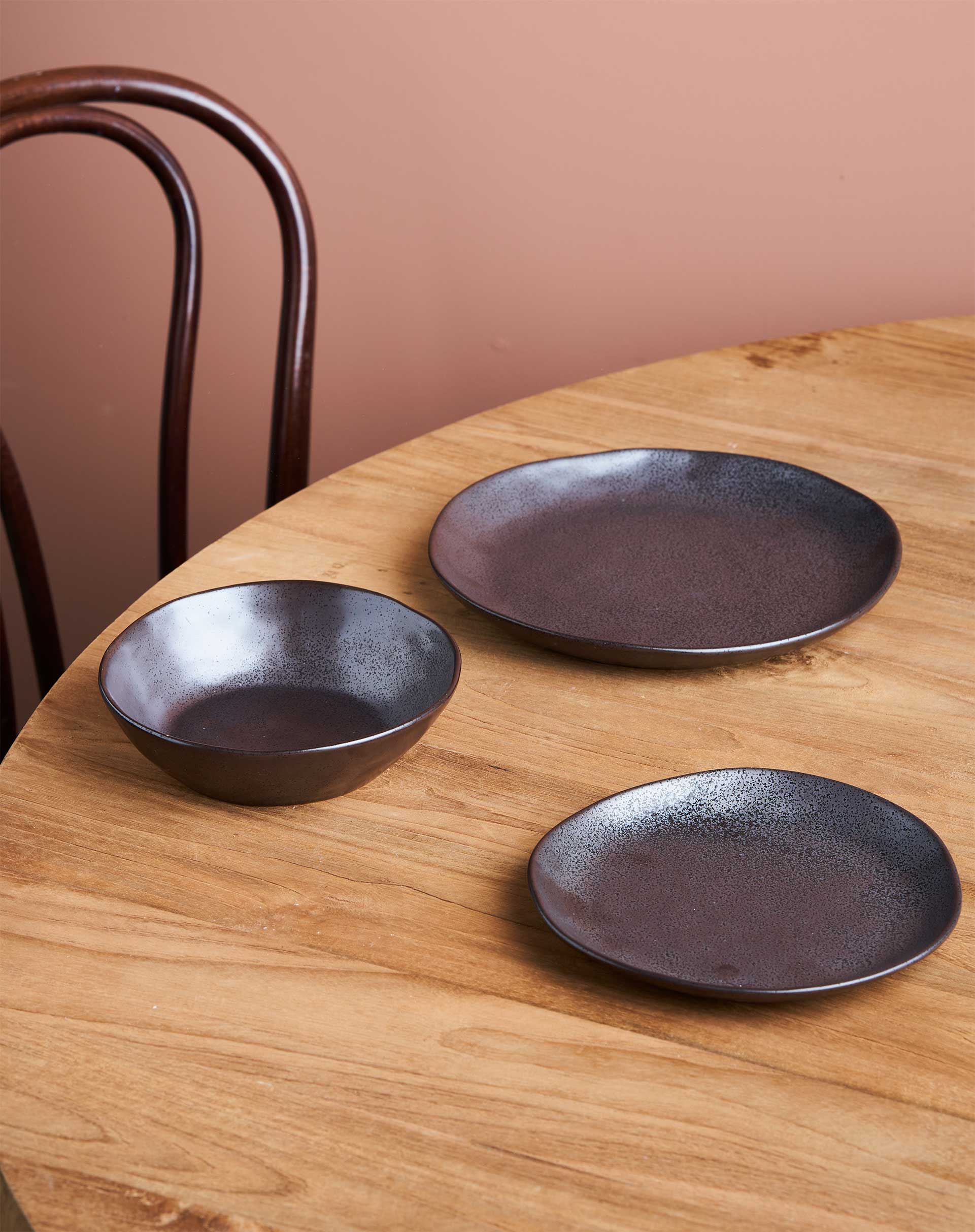 12pc Earth Dinner Set / Black - Image 2