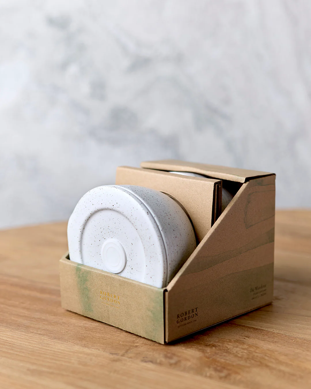 White Speckle Set of 2 360ml Containers / The Wanderer - Image 3