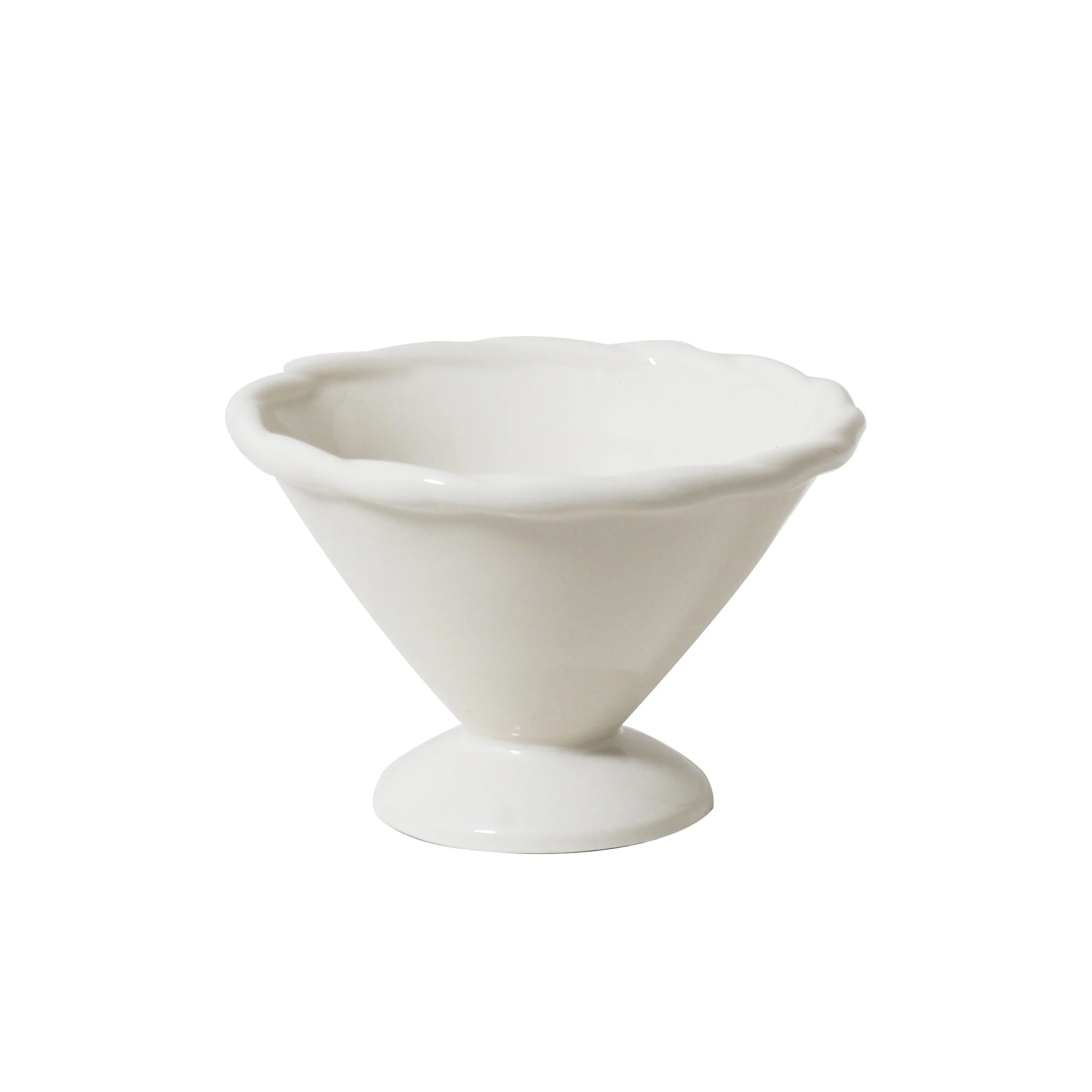 Vintage Table Set of 3 Elevated Condiment Bowls / Vanilla - Image 3