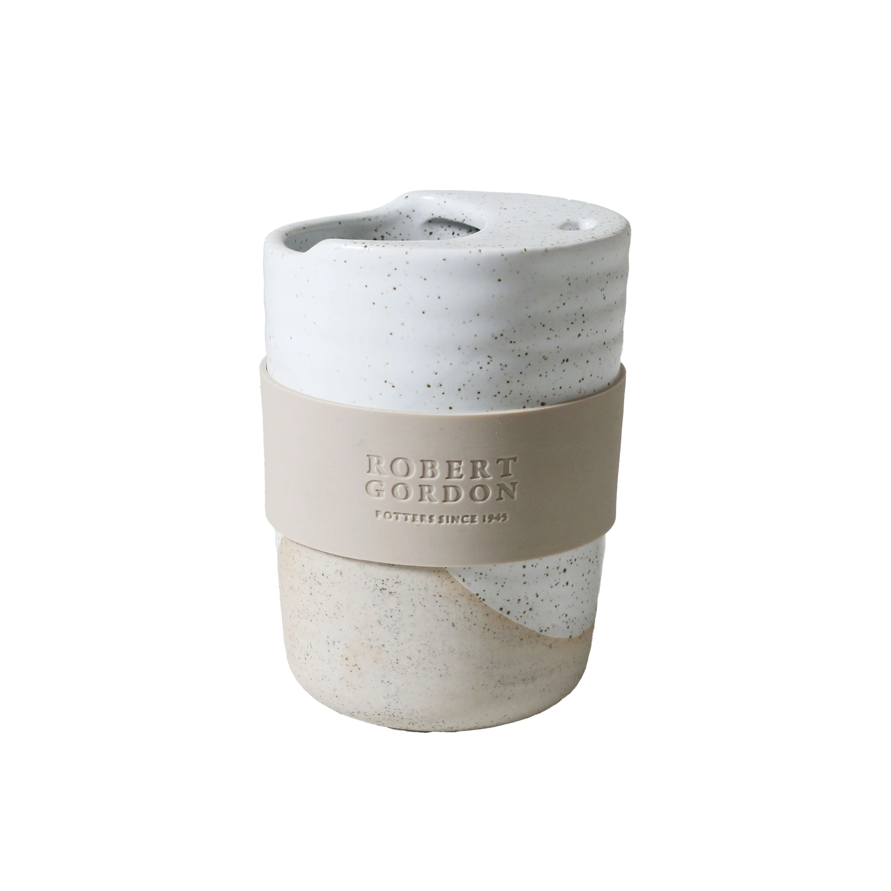 350ml Travel Mug in White Speckle / The Wanderer - Image 3